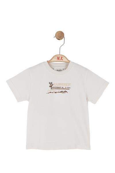 Nk Erkek Bebek Rain Forest Tshirt 1-4 Yaş Krem