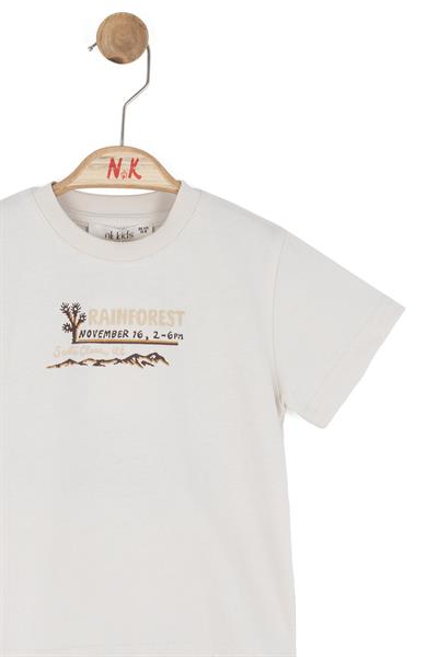 Nk Erkek Bebek Rain Forest Tshirt 1-4 Yaş Krem