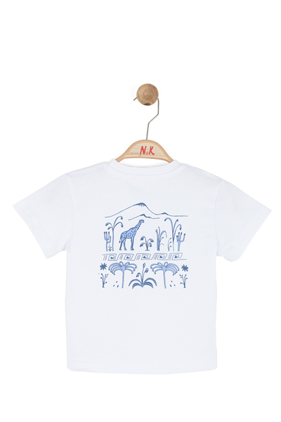 Nk Erkek Bebek South Tshirt 1-4 Yaş Beyaz-Mavi