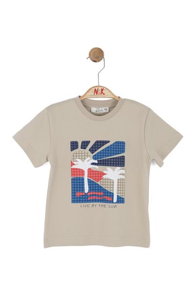 Nk Erkek Bebek Sun Tshirt 1-4 Yaş Bej