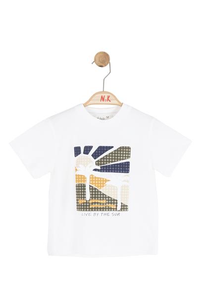 Nk Erkek Bebek Sun Tshirt 1-4 Yaş Ekru