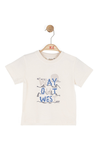 Nk Erkek Bebek West Tshirt 1-4 Yaş Krem