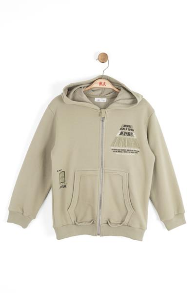 Nk Erkek Çocuk Adventure Fermuarlı Sweatshirt 8-14 Yaş Yeşil