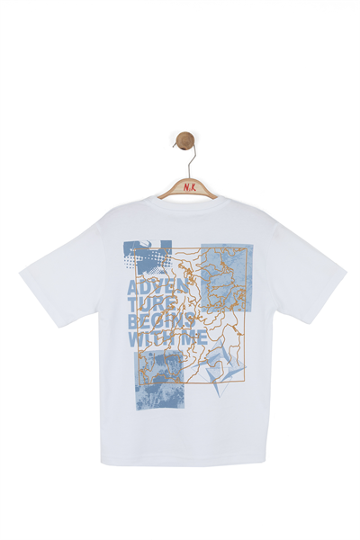 Nk Erkek Çocuk Adventure Tshirt 8-14 Yaş Ekru