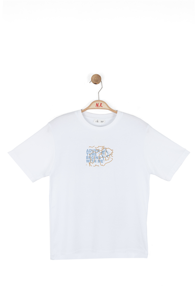 Nk Erkek Çocuk Adventure Tshirt 8-14 Yaş Ekru