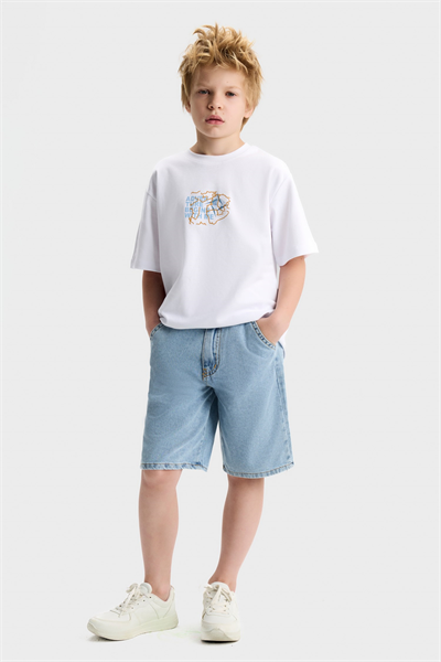 Nk Erkek Çocuk Adventure Tshirt 8-14 Yaş Ekru