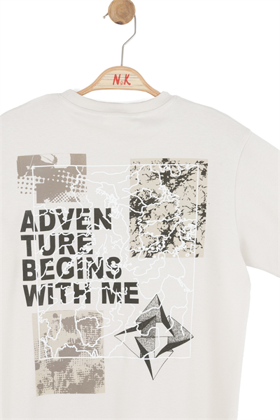 Nk Erkek Çocuk Adventure Tshirt 8-14 Yaş Bej