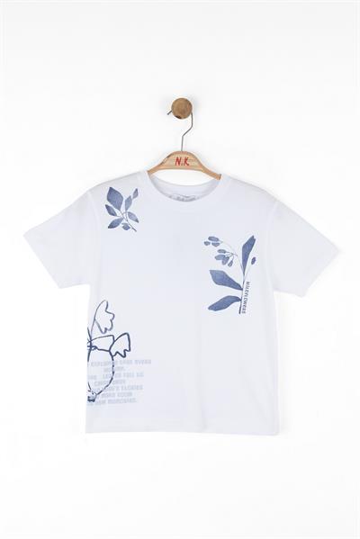 Nk Erkek Çocuk Autumn Tshirt 4-8 Yaş Beyaz