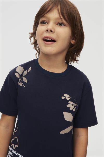 Nk Erkek Çocuk Autumn Tshirt 4-8 Yaş İndigo