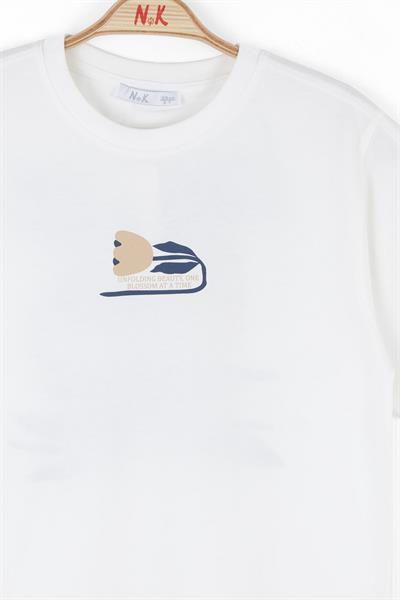 Nk Erkek Çocuk Blossom Time Tshirt 8-14 Yaş Ekru