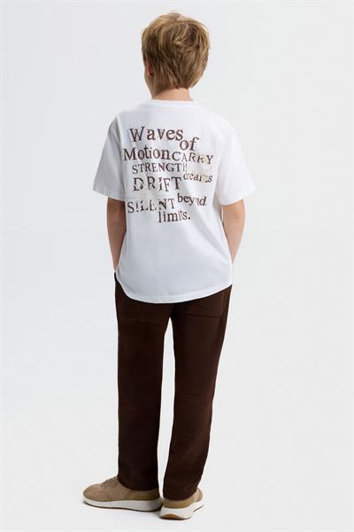 Nk Erkek Çocuk Circle Tshirt 8-14 Yaş Ekru-Kahve
