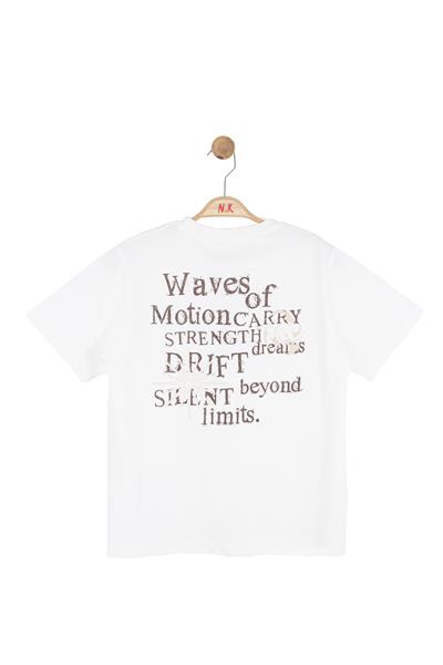 Nk Erkek Çocuk Circle Tshirt 8-14 Yaş Ekru-Kahve