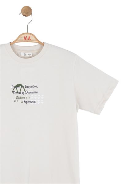 Nk Erkek Çocuk Dimension Tshirt 8-14 Yaş Krem-Haki