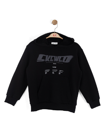Nk Erkek Çocuk Focus Kapüşonlu Sweatshirt 8-14 Yaş Siyah