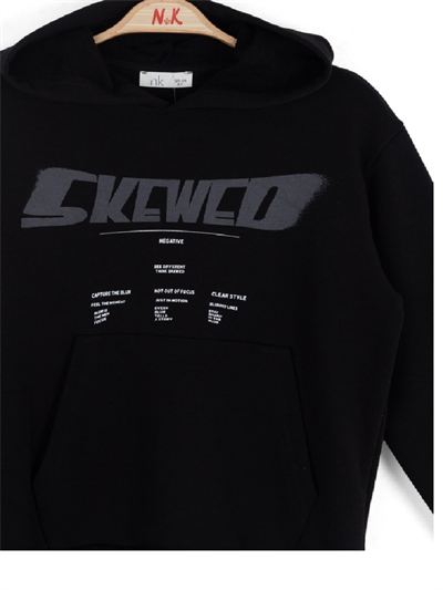 Nk Erkek Çocuk Focus Kapüşonlu Sweatshirt 8-14 Yaş Siyah