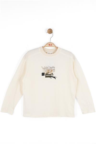 Nk Erkek Çocuk Formative Sweatshirt 8-14 Yaş Krem