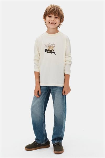 Nk Erkek Çocuk Formative Sweatshirt 8-14 Yaş Krem