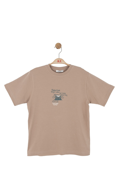 Nk Erkek Çocuk Fuji Sırt Baskılı Tshirt 8-14 Yaş Vizon