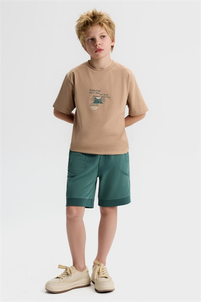 Nk Erkek Çocuk Fuji Sırt Baskılı Tshirt 8-14 Yaş Vizon