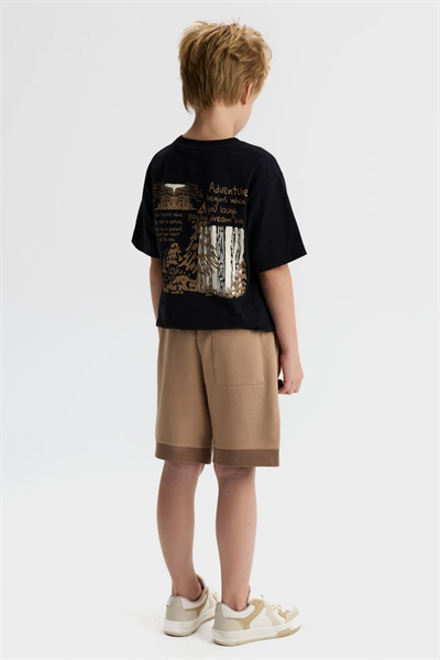 Nk Erkek Çocuk Fuji Sırt Baskılı Tshirt 8-14 Yaş Siyah