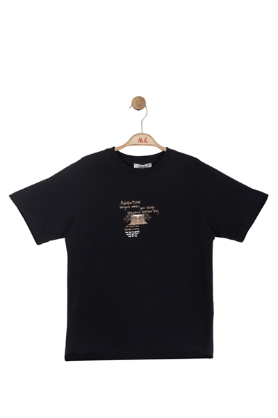 Nk Erkek Çocuk Fuji Sırt Baskılı Tshirt 8-14 Yaş Siyah