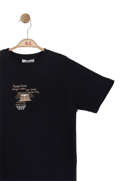 Nk Erkek Çocuk Fuji Sırt Baskılı Tshirt 8-14 Yaş Siyah