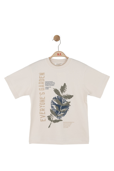 Nk Erkek Çocuk Hansel Tshirt 8-14 Yaş Krem
