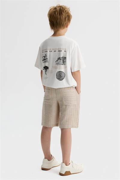 Nk Erkek Çocuk Happy Sırt Baskılı Tshirt 8-14 Yaş Ekru