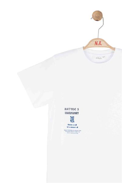 Nk Erkek Çocuk Harmony Tshirt 4-8 Yaş Ekru-Mavi