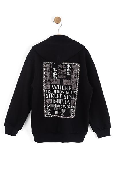 Nk Erkek Çocuk Havana Fermuarlı Sweatshirt 8-14 Yaş Siyah
