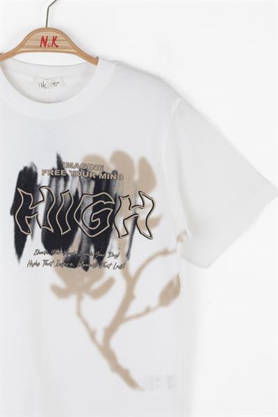 Nk Erkek Çocuk Hıgh Tshirt 8-14 Yaş Ekru