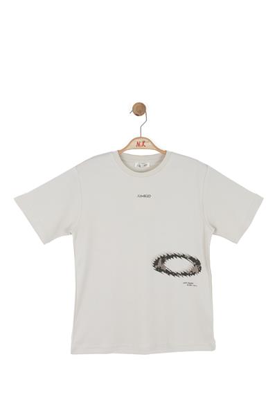 Nk Erkek Çocuk Jumled Tshirt 8-14 Yaş Krem-Haki