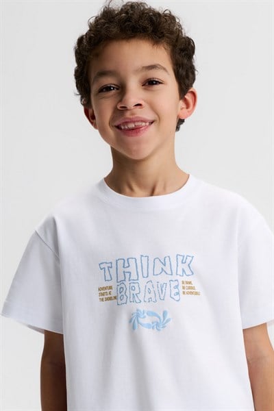 Nk Erkek Çocuk Mineral Tshirt 4-8 Yaş Ekru