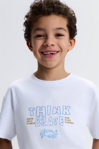 Nk Erkek Çocuk Mineral Tshirt 4-8 Yaş Ekru
