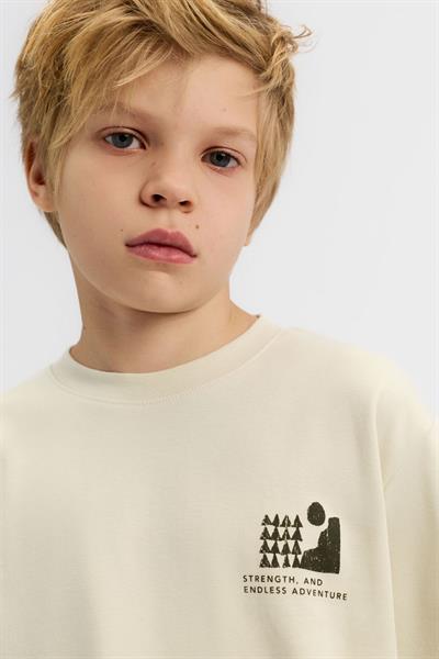 Nk Erkek Çocuk Mount Tshirt 8-14 Yaş Krem-Haki