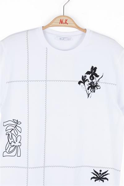 Nk Erkek Çocuk Noir Tshirt 8-14 Yaş Beyaz