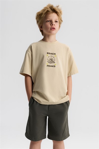 Nk Erkek Çocuk Peack Tshirt 8-14 Yaş Bej