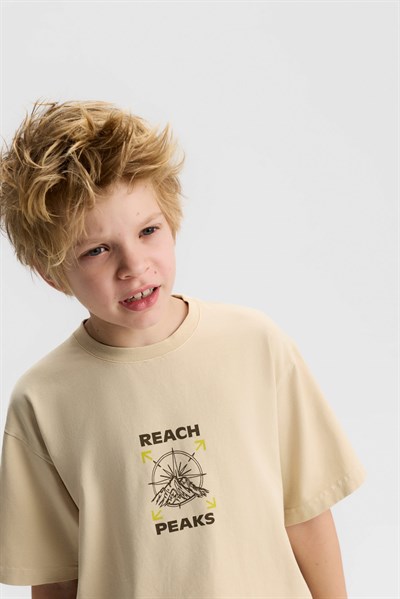 Nk Erkek Çocuk Peack Tshirt 8-14 Yaş Bej