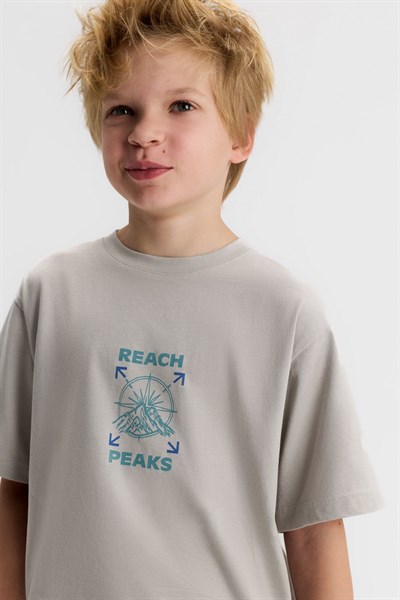 Nk Erkek Çocuk Peack Tshirt 8-14 Yaş Gri