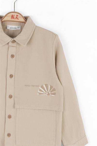 Nk Erkek Çocuk Protect Gömlek 4-8 Yaş VİZON