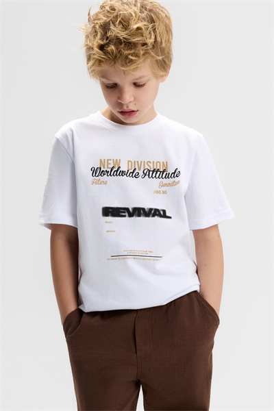 Nk Erkek Çocuk Ready Tshirt 8-14 Yaş Ekru