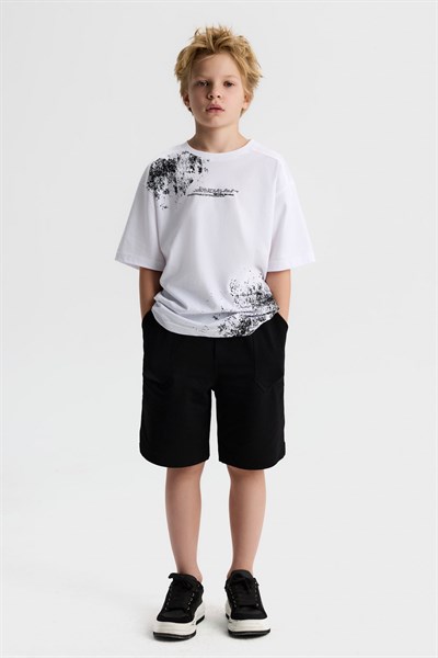 Nk Erkek Çocuk Spray Tshirt 8-14 Yaş Beyaz