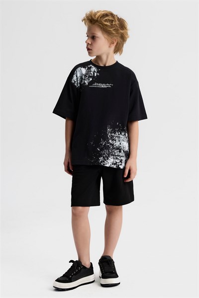 Nk Erkek Çocuk Spray Tshirt 8-14 Yaş Siyah