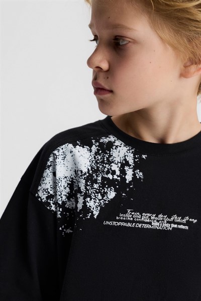 Nk Erkek Çocuk Spray Tshirt 8-14 Yaş Siyah