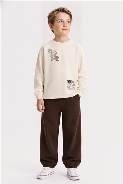 Nk Erkek Çocuk Step Sweat 8-14 Yaş Krem