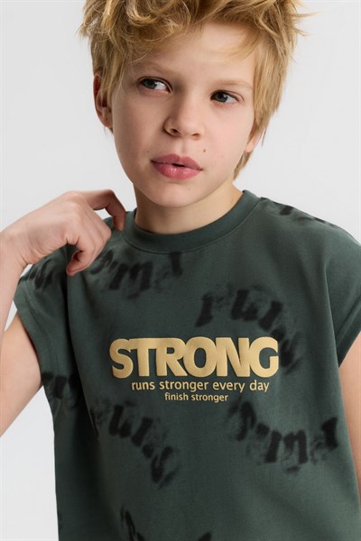 Nk Erkek Çocuk Strong Şortlu Takım  8-14 Yaş Yeşil