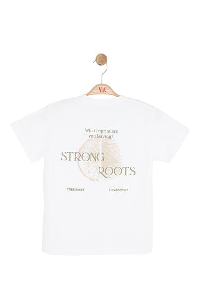 Nk Erkek Çocuk Strong Tshirt 4-8 Yaş Ekru-Yeşil