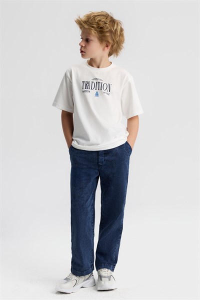 Nk Erkek Çocuk Style Tshirt 8-14 Yaş Beyaz