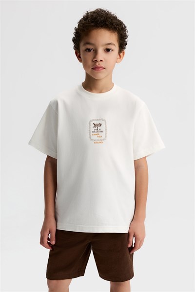 Nk Erkek Çocuk Summer Tshirt 4-8 Yaş Ekru