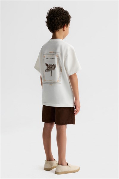 Nk Erkek Çocuk Summer Tshirt 4-8 Yaş Ekru